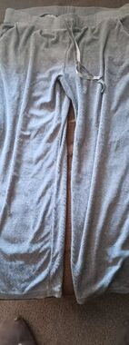 Cozy Light Gray Knit Lounge Pants with Drawstring